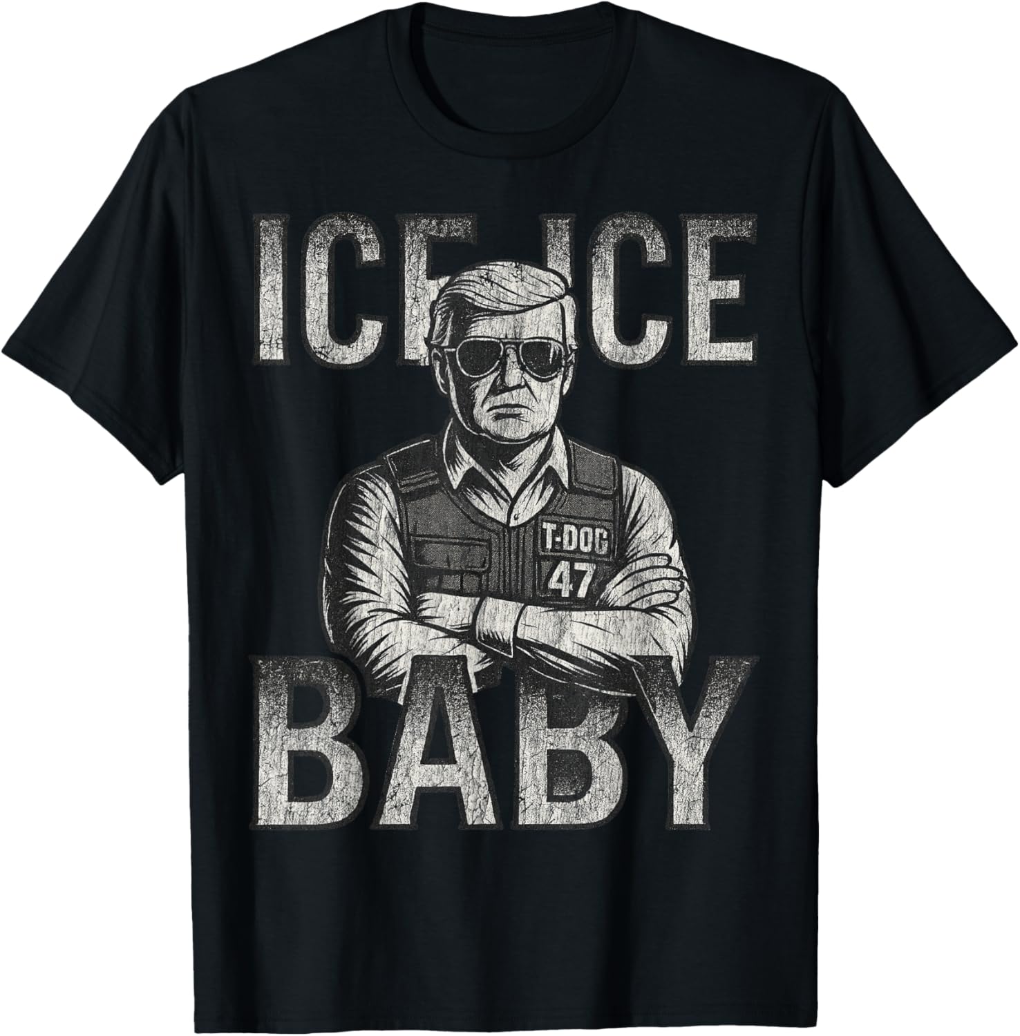 Ice Ice Baby Retro Funny Trump T-Shirt